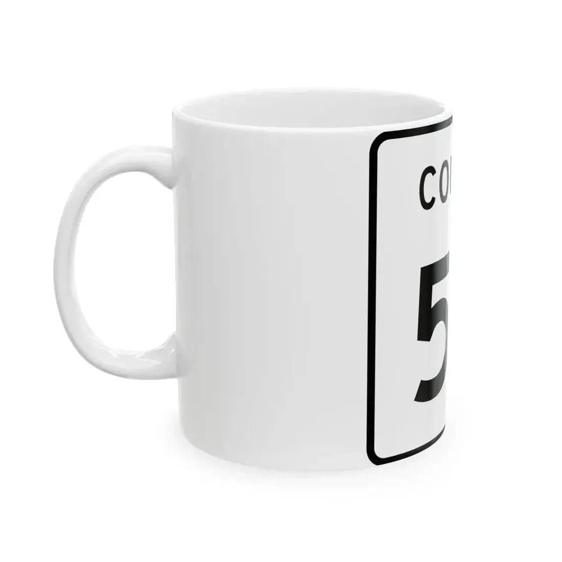County 54 square (Minnesota) (Road Sign) White Coffee Mug - Go Mug Yourself