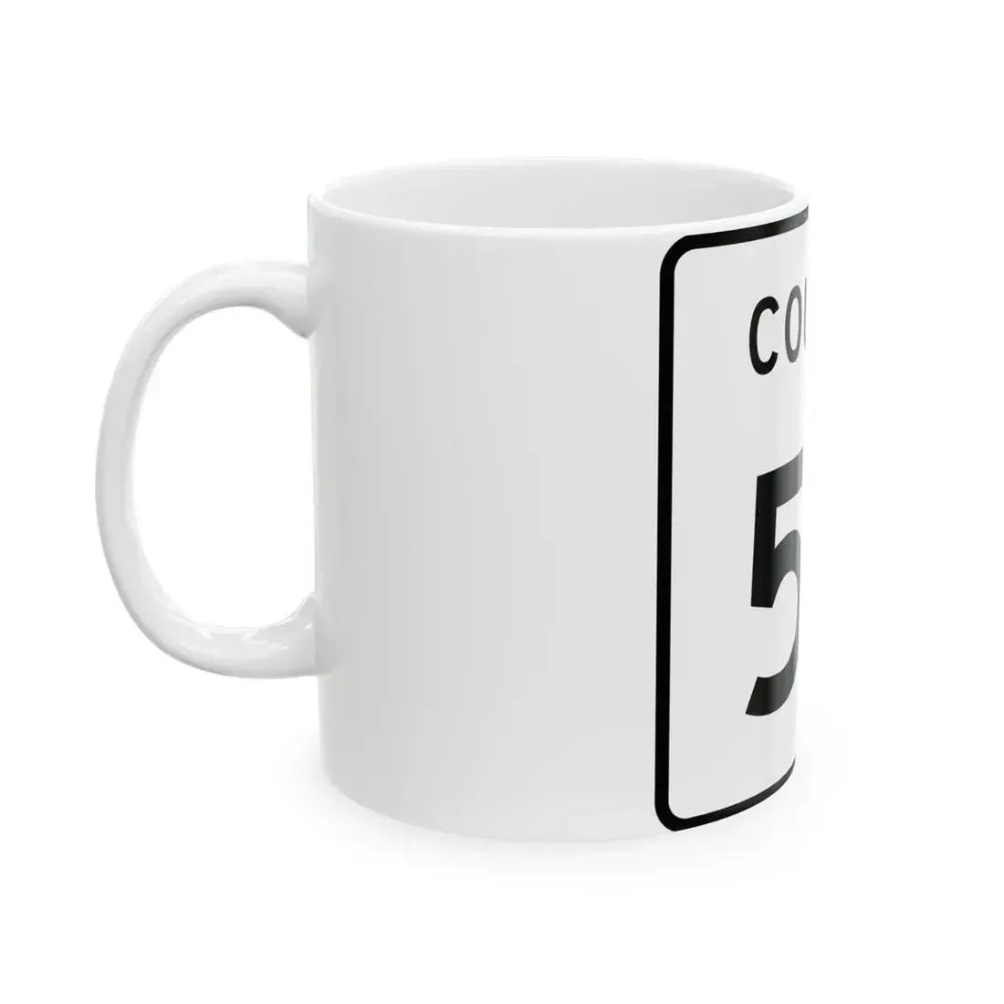 County 57 square (Minnesota) (Road Sign) White Coffee Mug - Go Mug Yourself