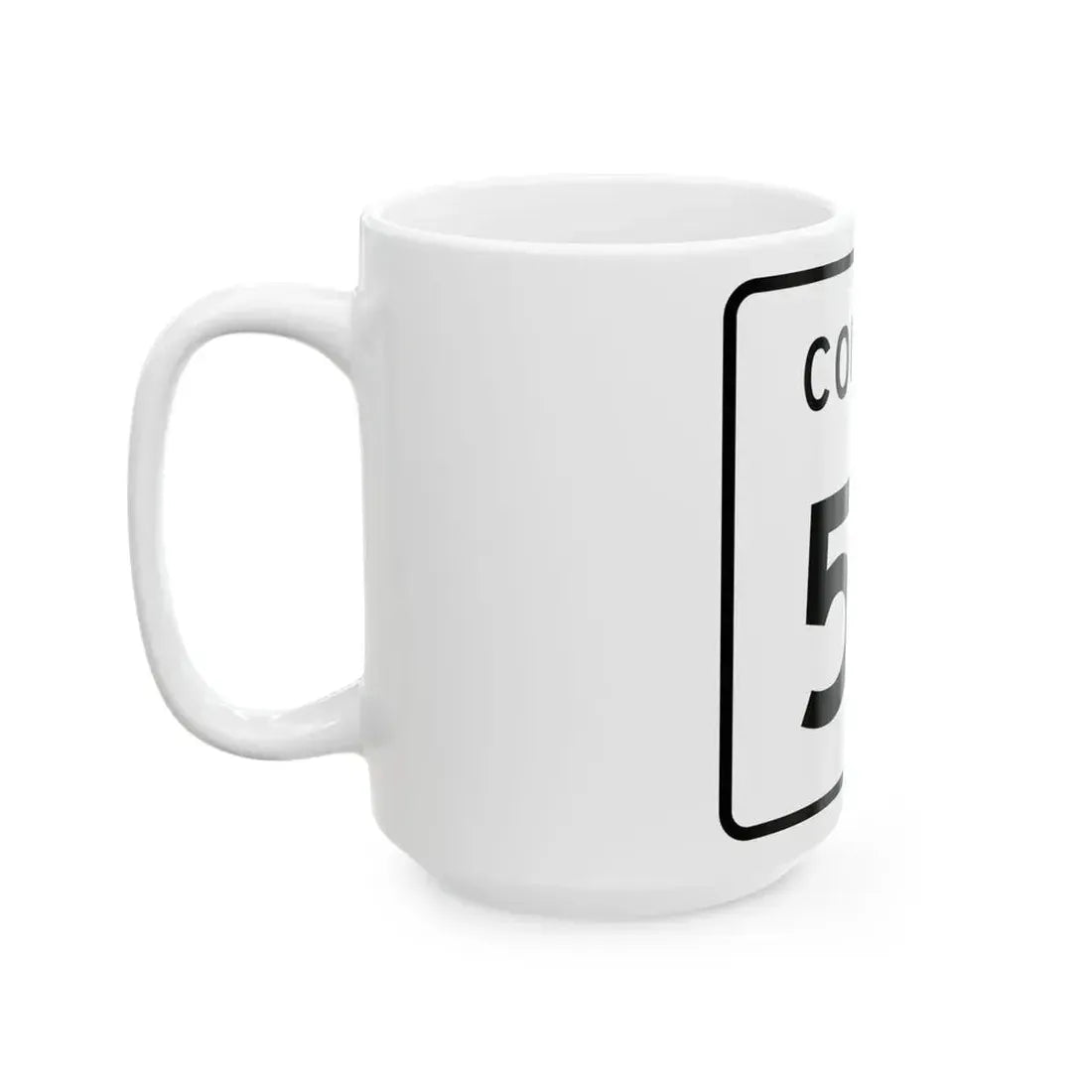 County 57 square (Minnesota) (Road Sign) White Coffee Mug - Go Mug Yourself