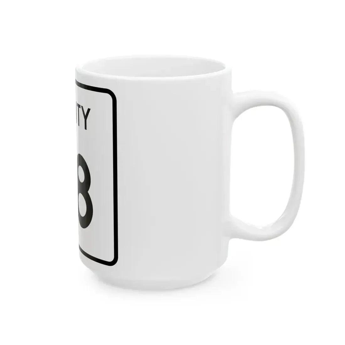 County 58 square (Minnesota) (Road Sign) White Coffee Mug - Go Mug Yourself