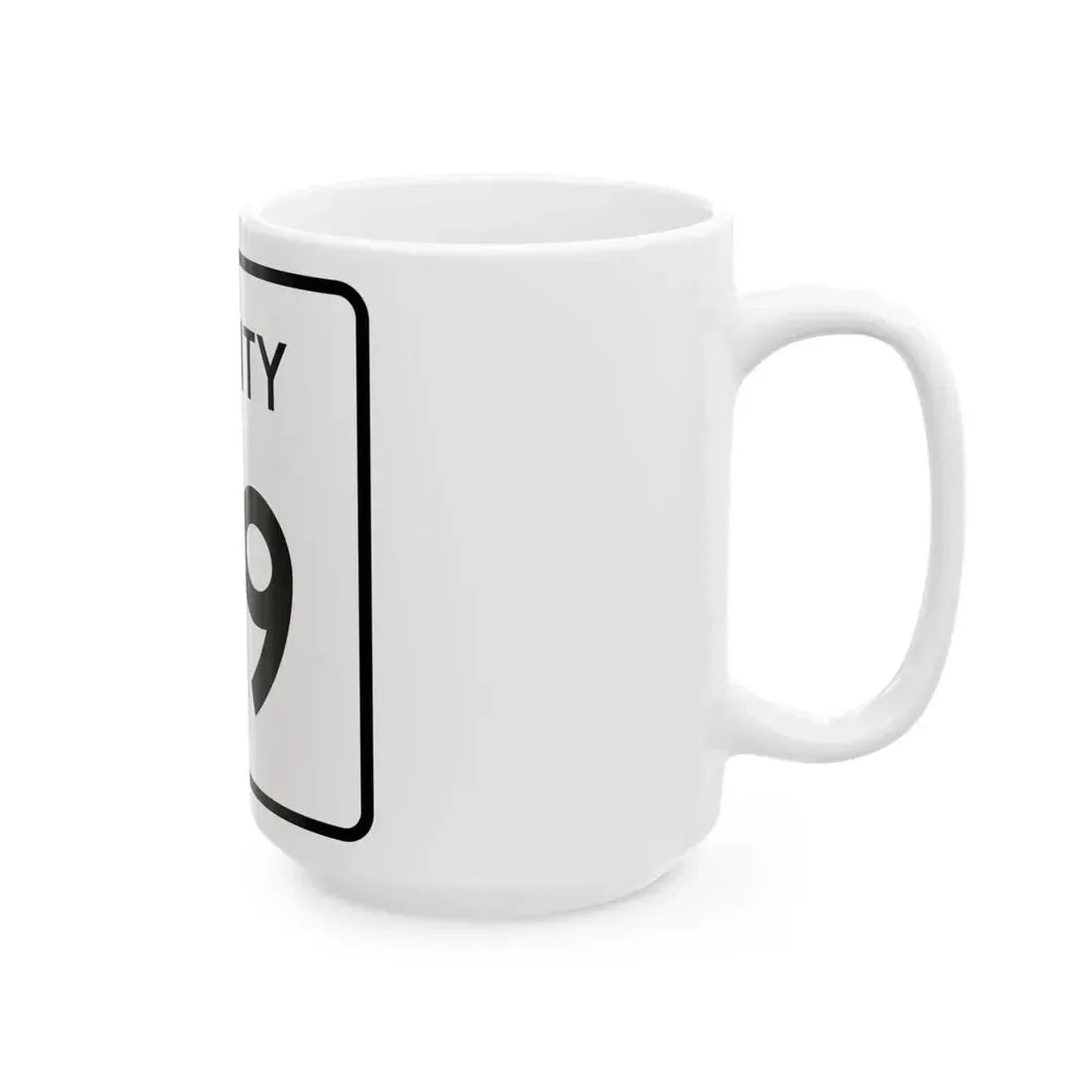 County 59 square (Minnesota) (Road Sign) White Coffee Mug - Go Mug Yourself