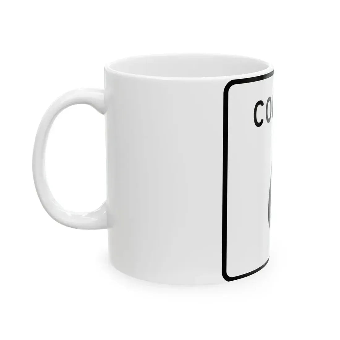 County 6 square (Minnesota) (Road Sign) White Coffee Mug - Go Mug Yourself