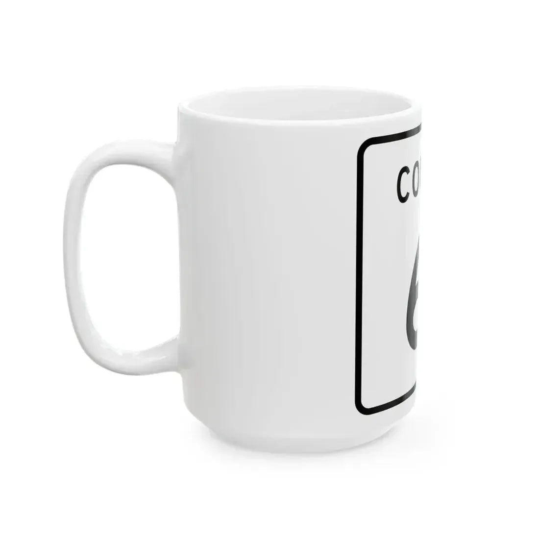 County 61 square (Minnesota) (Road Sign) White Coffee Mug - Go Mug Yourself