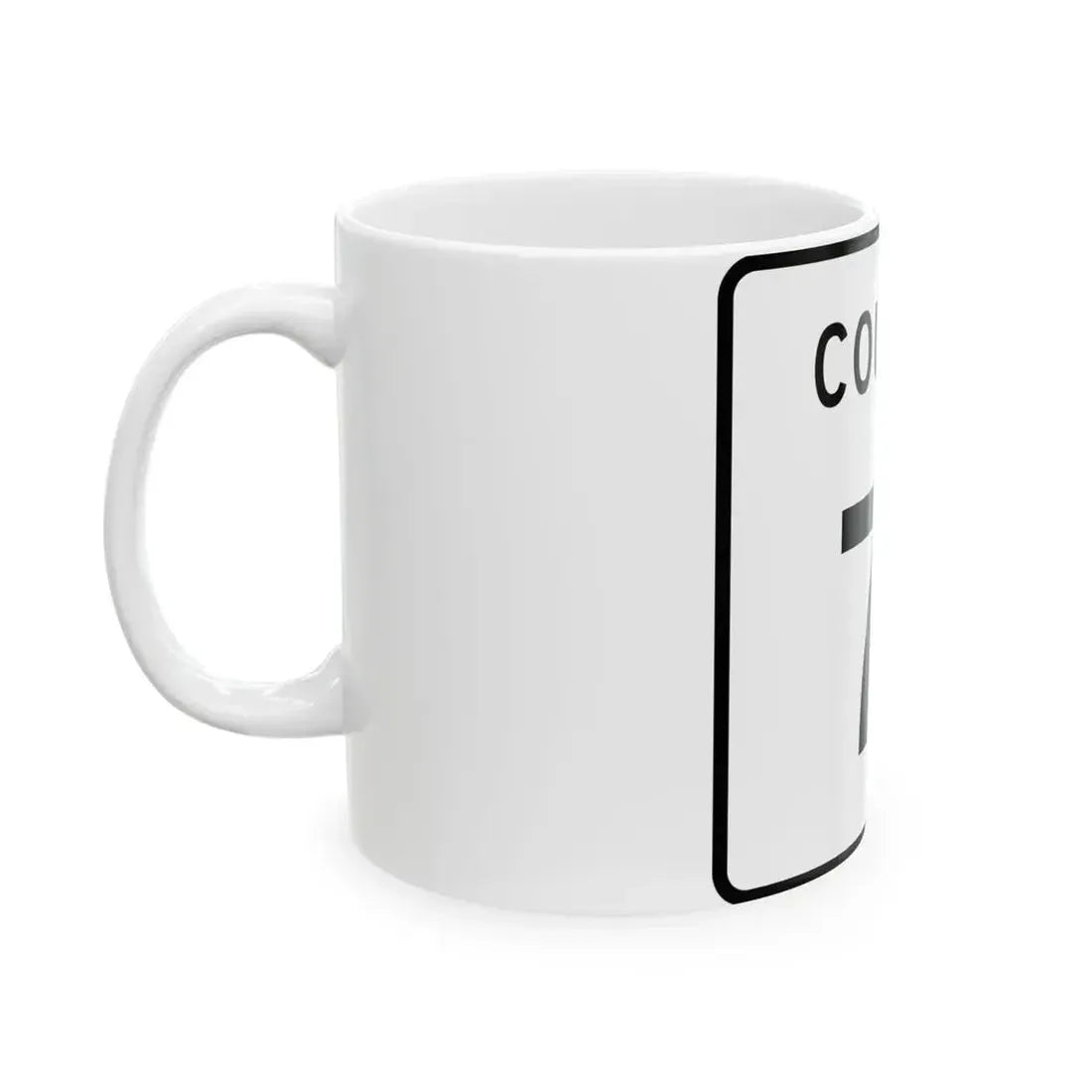 County 71 square (Minnesota) (Road Sign) White Coffee Mug - Go Mug Yourself