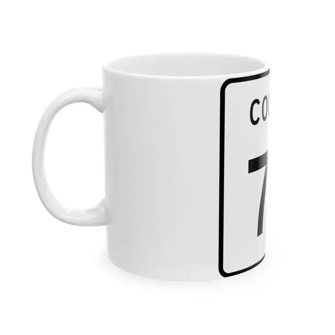 County 72 square (Minnesota) (Road Sign) White Coffee Mug - Go Mug Yourself