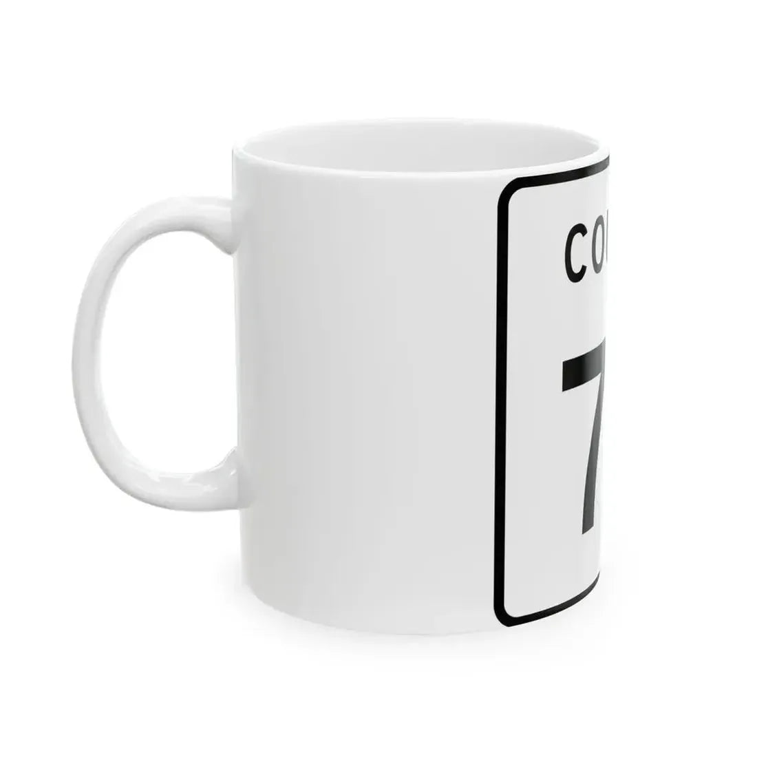 County 73 square (Minnesota) (Road Sign) White Coffee Mug - Go Mug Yourself