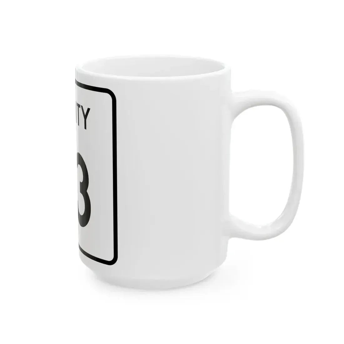 County 73 square (Minnesota) (Road Sign) White Coffee Mug - Go Mug Yourself