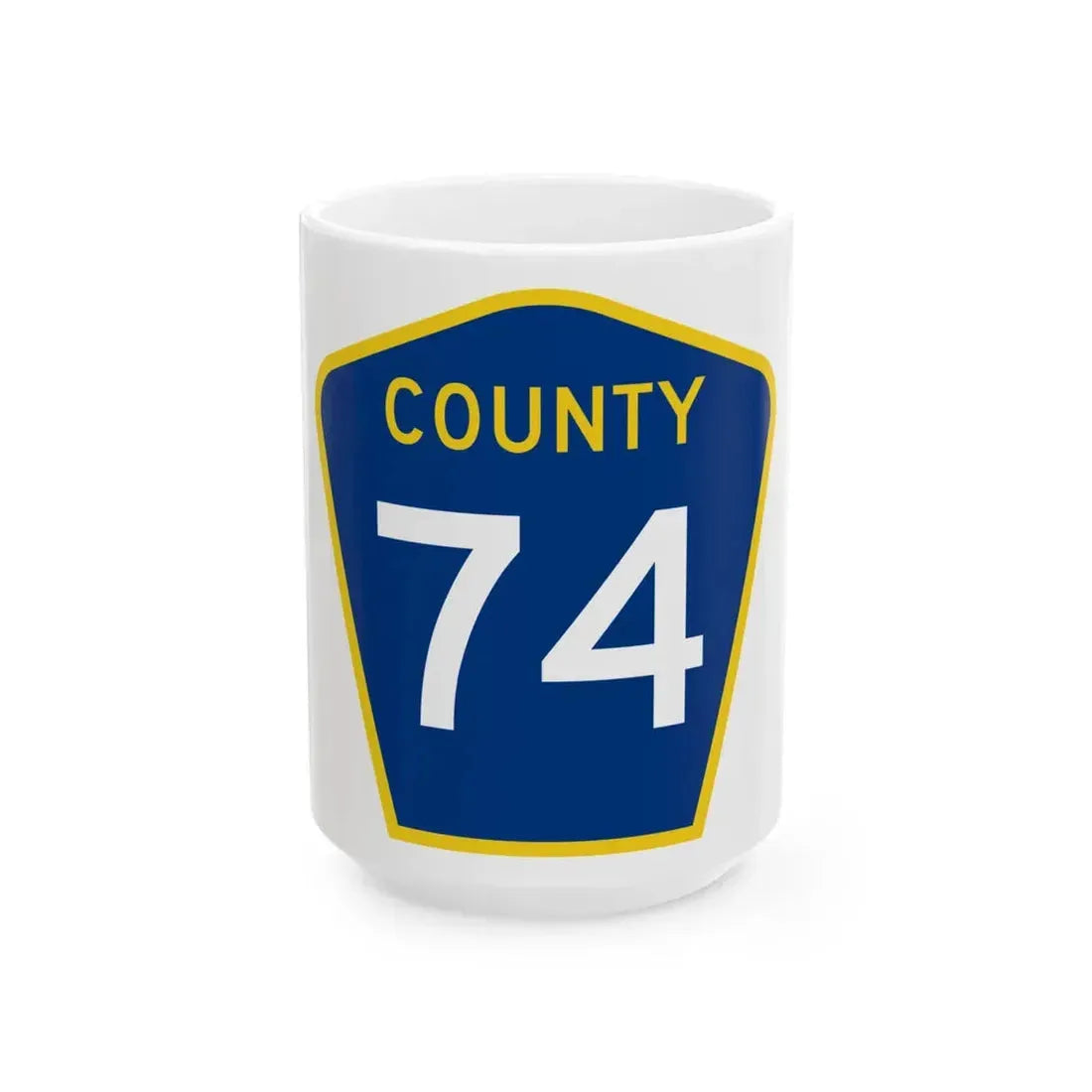 County 74 MN (Minnesota) (Road Sign) White Coffee Mug 15oz - Go Mug Yourself
