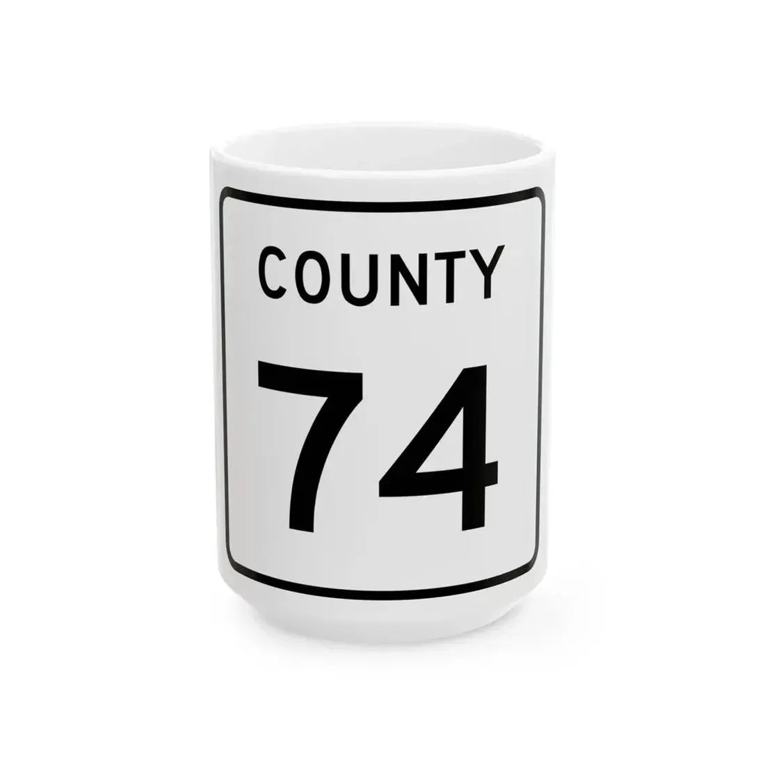 County 74 square (Minnesota) (Road Sign) White Coffee Mug 15oz - Go Mug Yourself