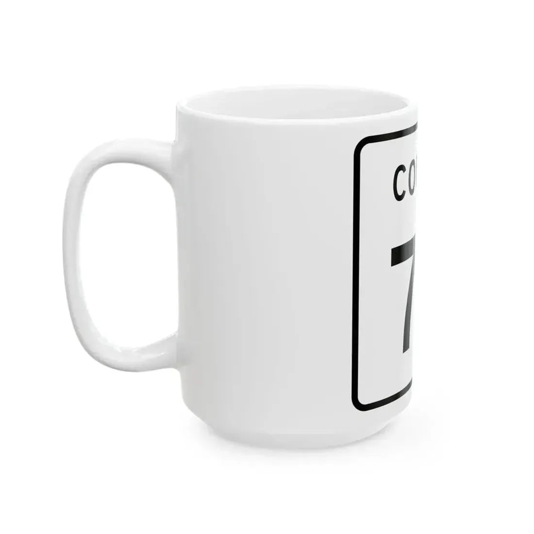 County 76 square (Minnesota) (Road Sign) White Coffee Mug - Go Mug Yourself