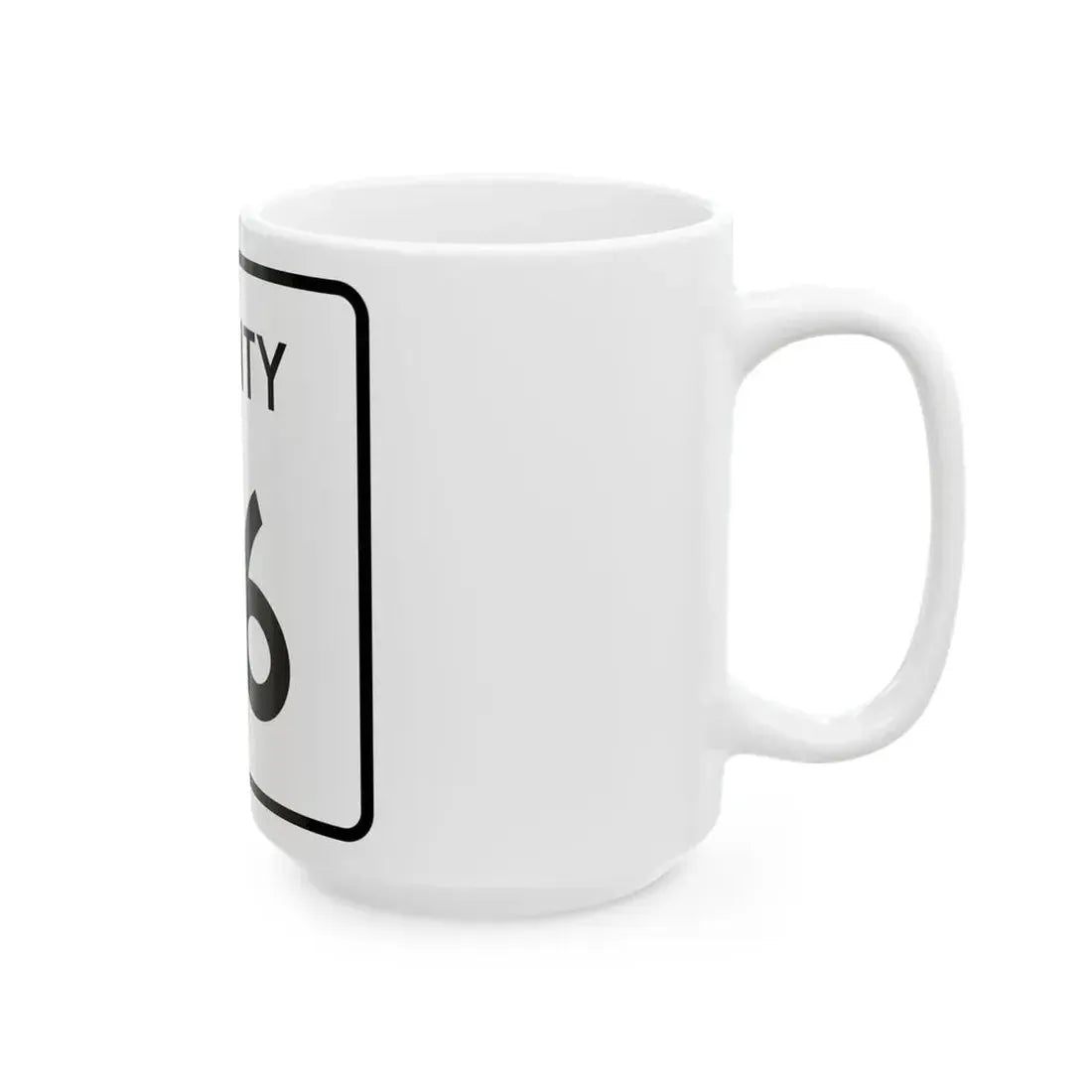 County 76 square (Minnesota) (Road Sign) White Coffee Mug - Go Mug Yourself