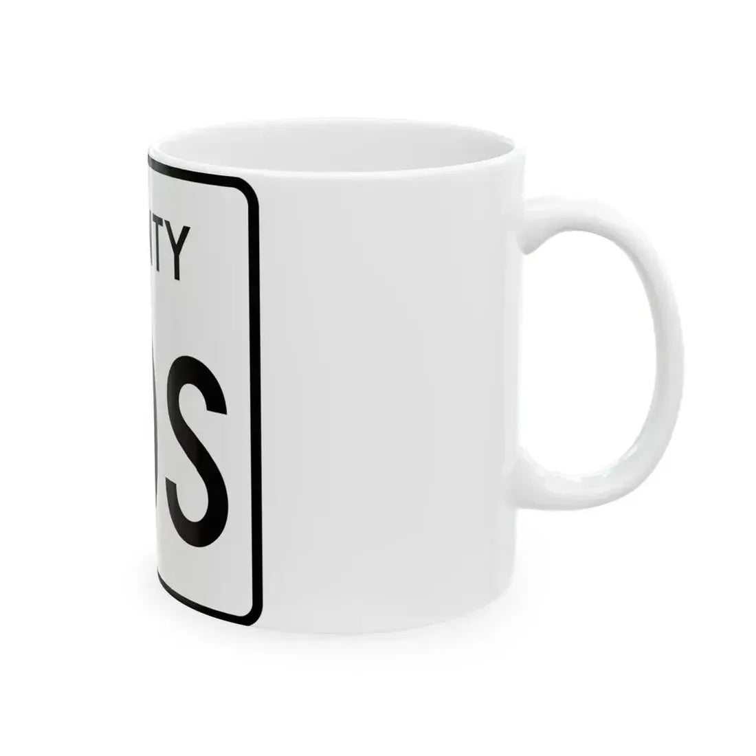 County 80S square (Minnesota) (Road Sign) White Coffee Mug - Go Mug Yourself