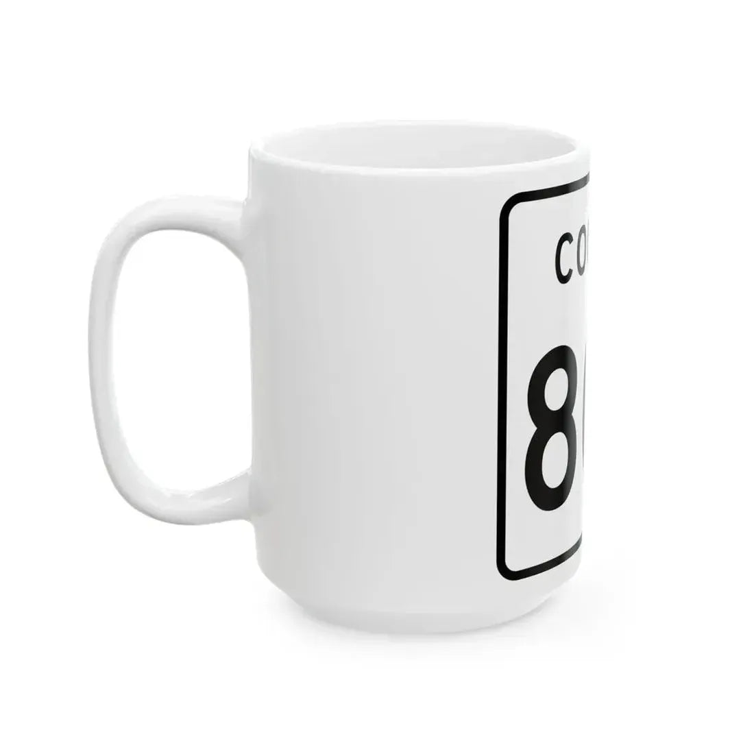 County 80S square (Minnesota) (Road Sign) White Coffee Mug - Go Mug Yourself
