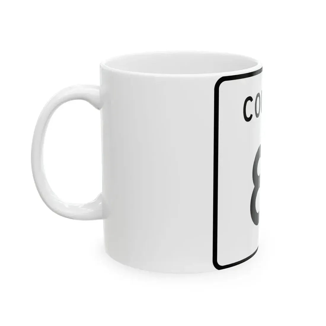County 81 square (Minnesota) (Road Sign) White Coffee Mug - Go Mug Yourself