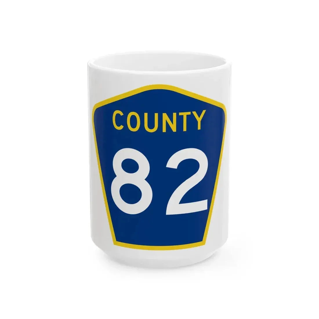 County 82 MN (Minnesota) (Road Sign) White Coffee Mug 15oz - Go Mug Yourself