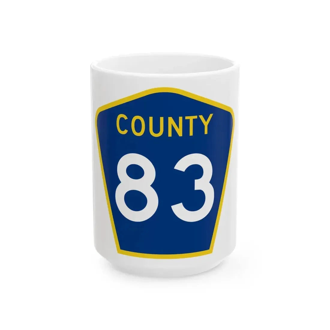 County 83 MN (Minnesota) (Road Sign) White Coffee Mug 15oz - Go Mug Yourself