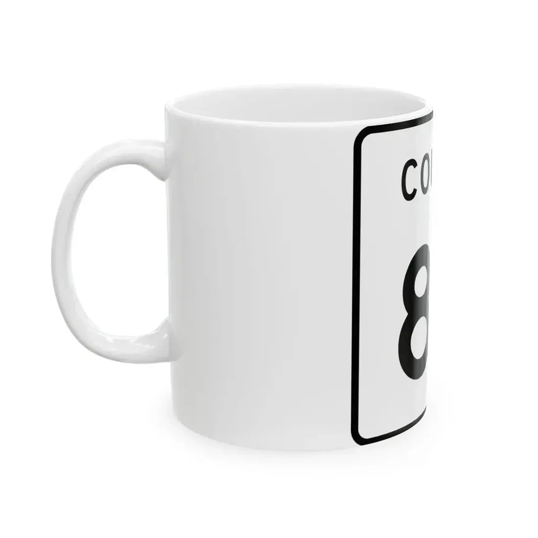 County 83 square (Minnesota) (Road Sign) White Coffee Mug - Go Mug Yourself