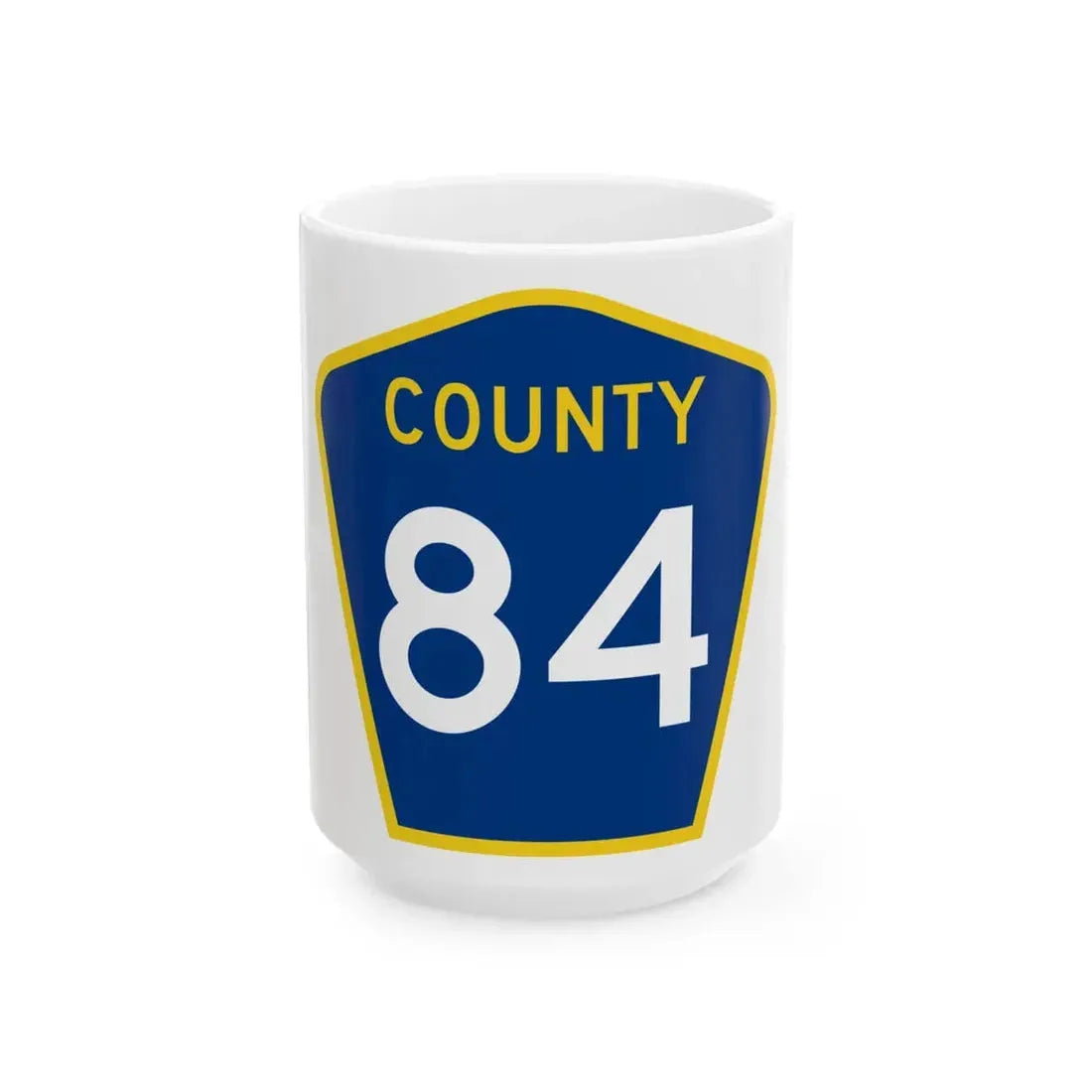 County 84 MN (Minnesota) (Road Sign) White Coffee Mug 15oz - Go Mug Yourself