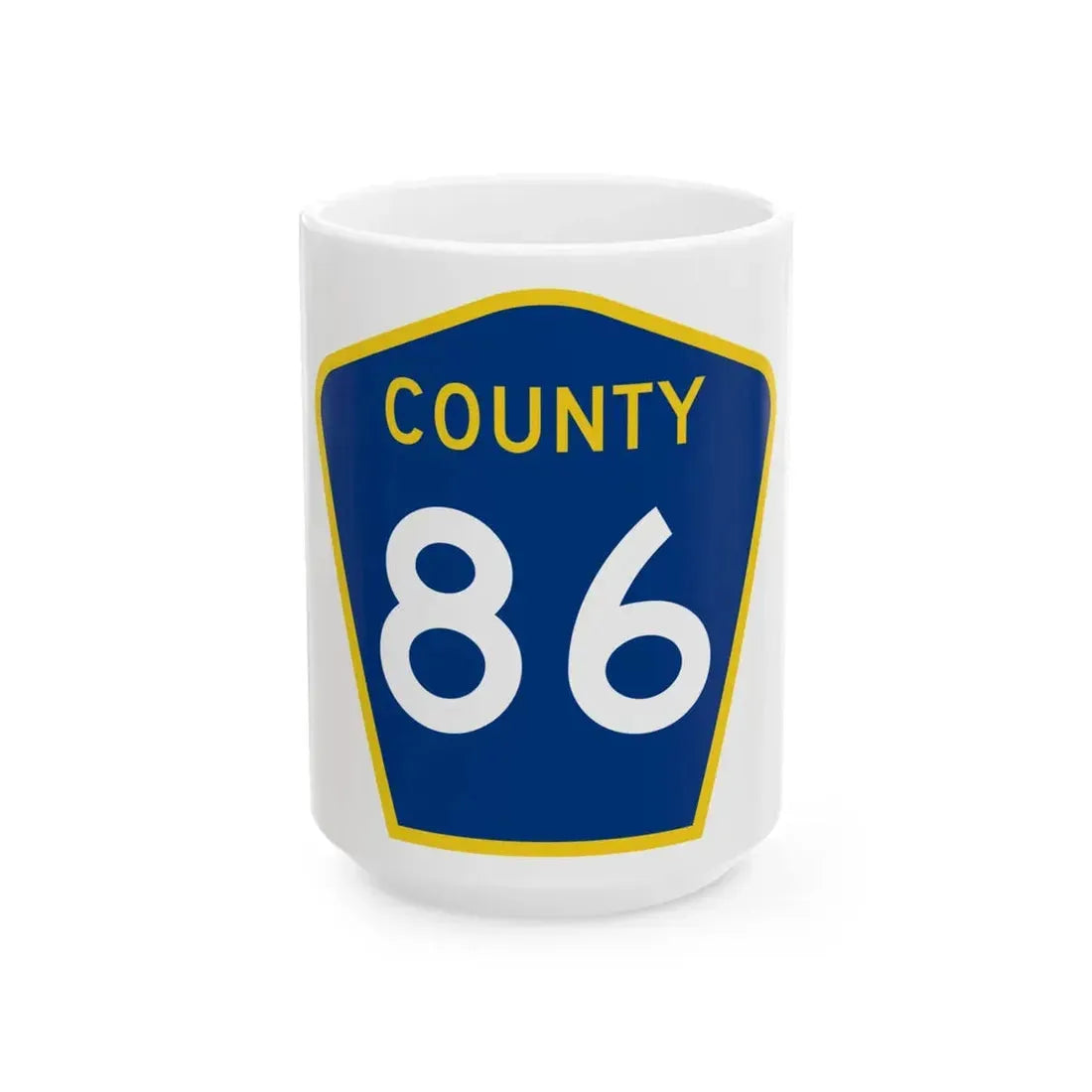 County 86 MN (Minnesota) (Road Sign) White Coffee Mug 15oz - Go Mug Yourself