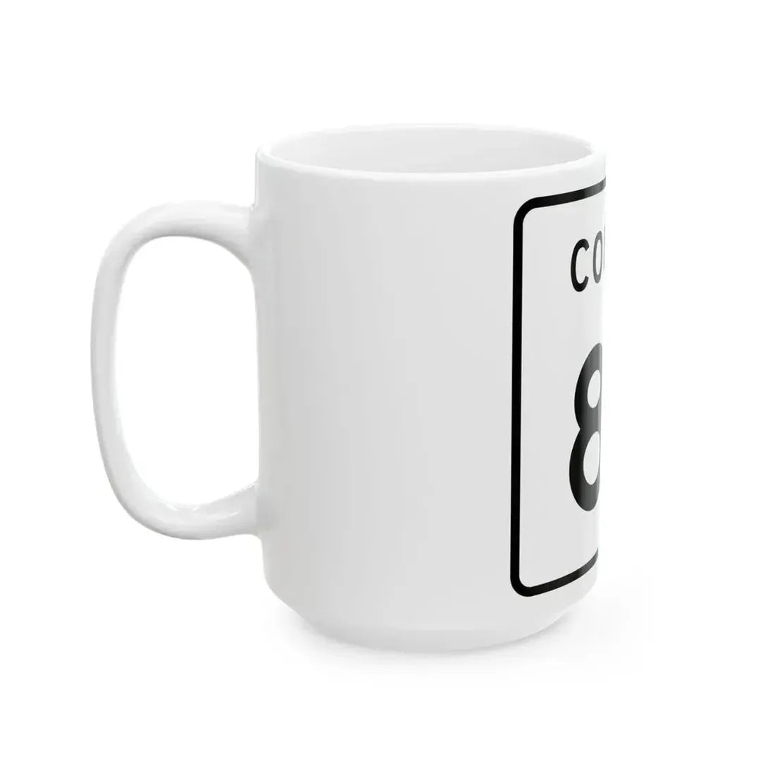 County 87 square (Minnesota) (Road Sign) White Coffee Mug - Go Mug Yourself