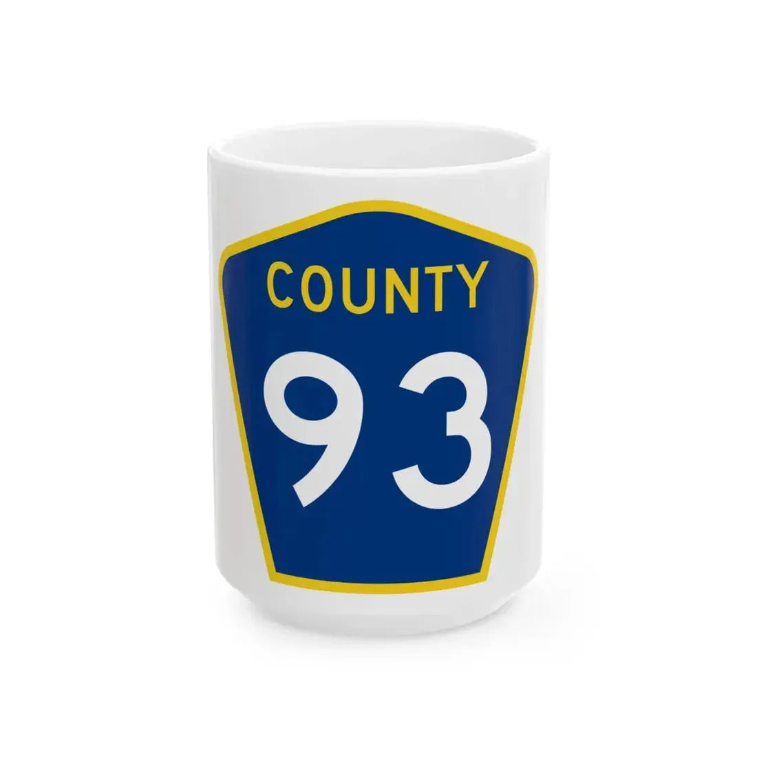 County 93 MN (Minnesota) (Road Sign) White Coffee Mug 15oz - Go Mug Yourself