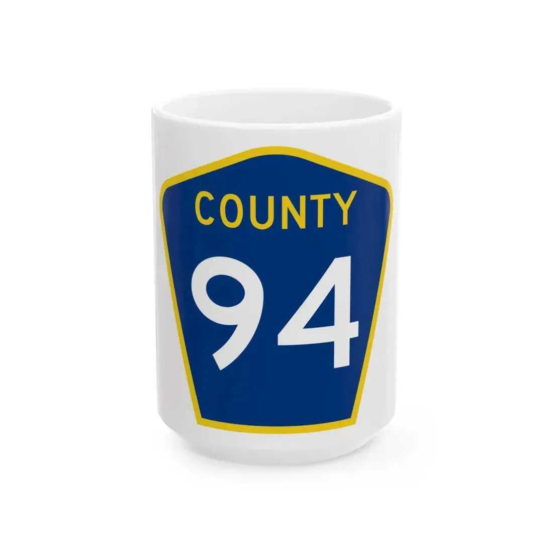 County 94 MN (Minnesota) (Road Sign) White Coffee Mug 15oz - Go Mug Yourself