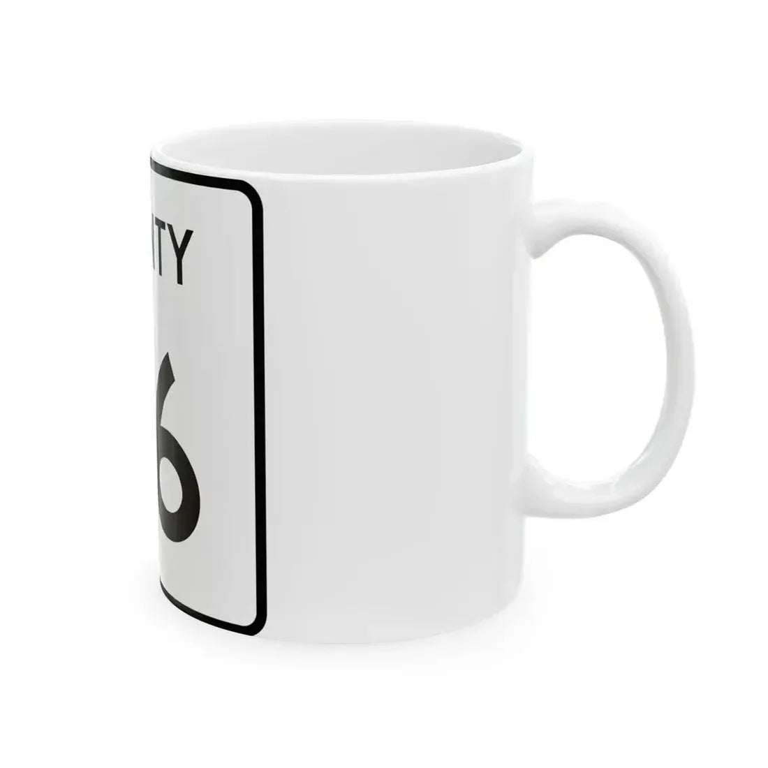 County 96 square (Minnesota) (Road Sign) White Coffee Mug - Go Mug Yourself