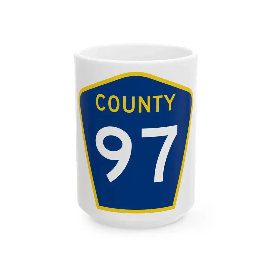 County 97 MN (Minnesota) (Road Sign) White Coffee Mug 15oz - Go Mug Yourself