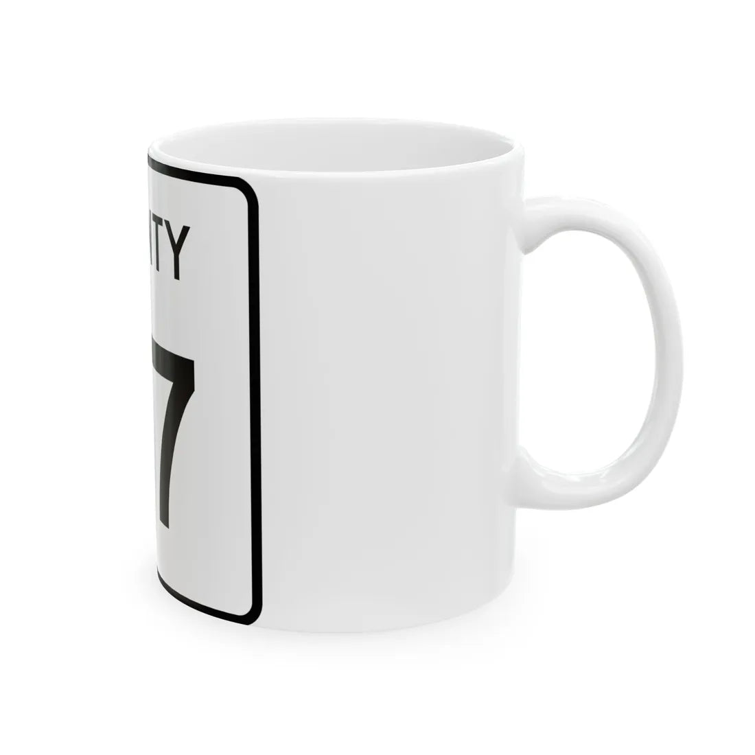 County 97 square (Minnesota) (Road Sign) White Coffee Mug - Go Mug Yourself