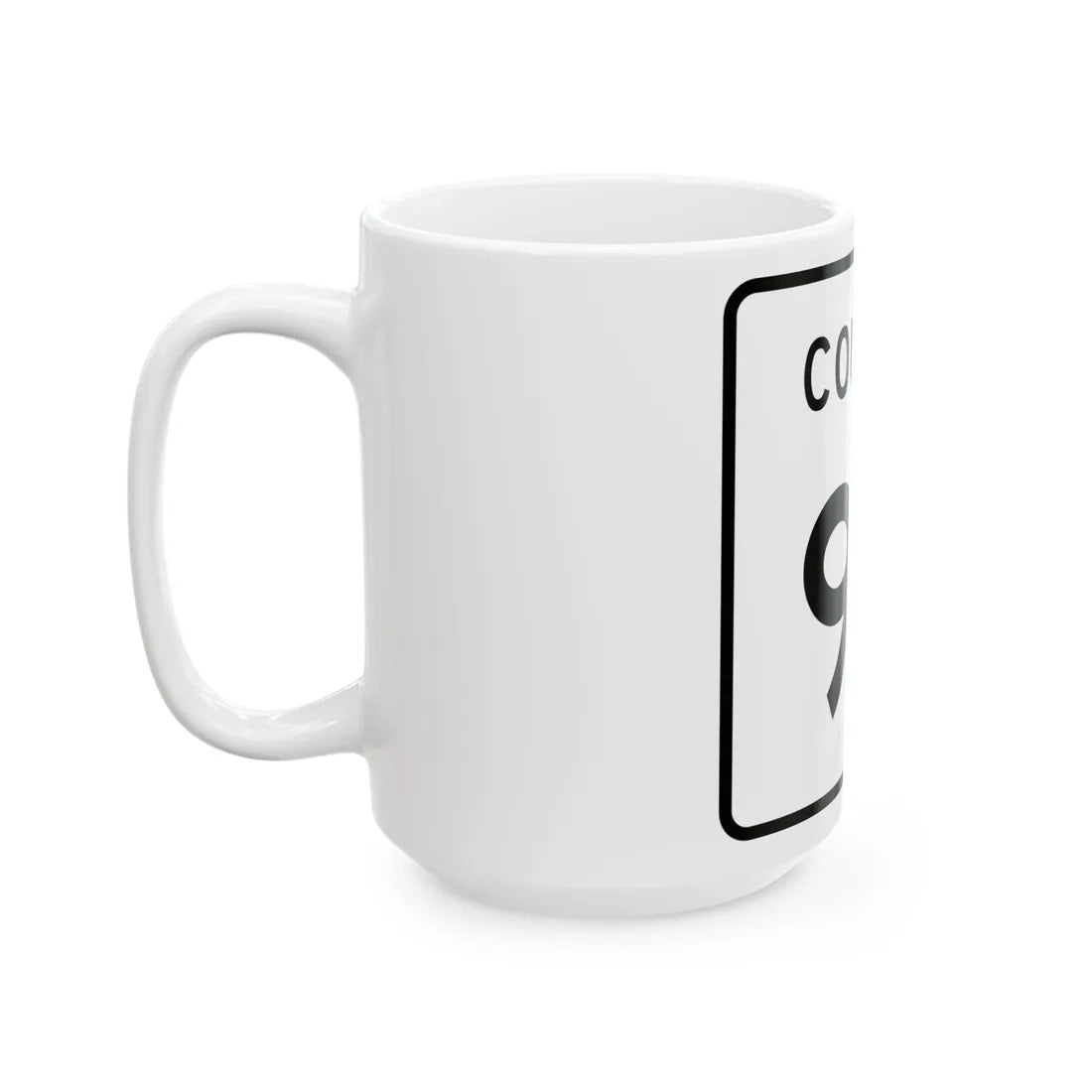 County 97 square (Minnesota) (Road Sign) White Coffee Mug - Go Mug Yourself