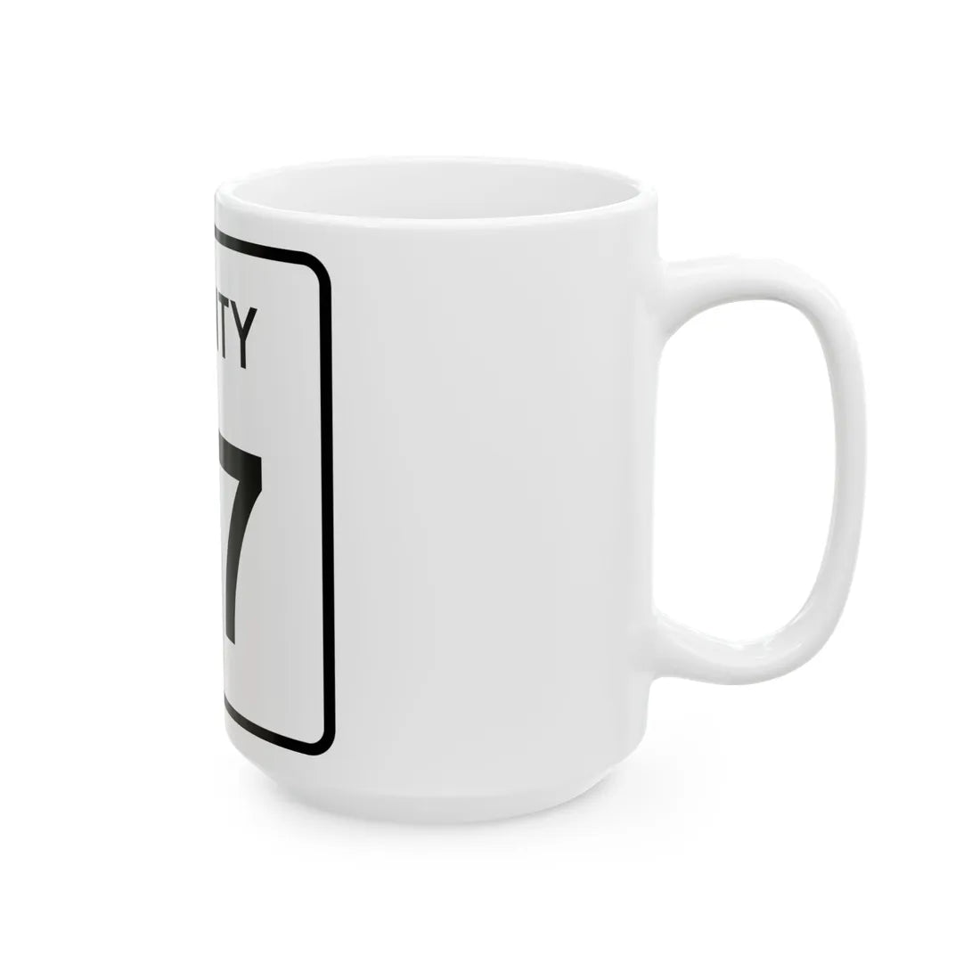 County 97 square (Minnesota) (Road Sign) White Coffee Mug - Go Mug Yourself