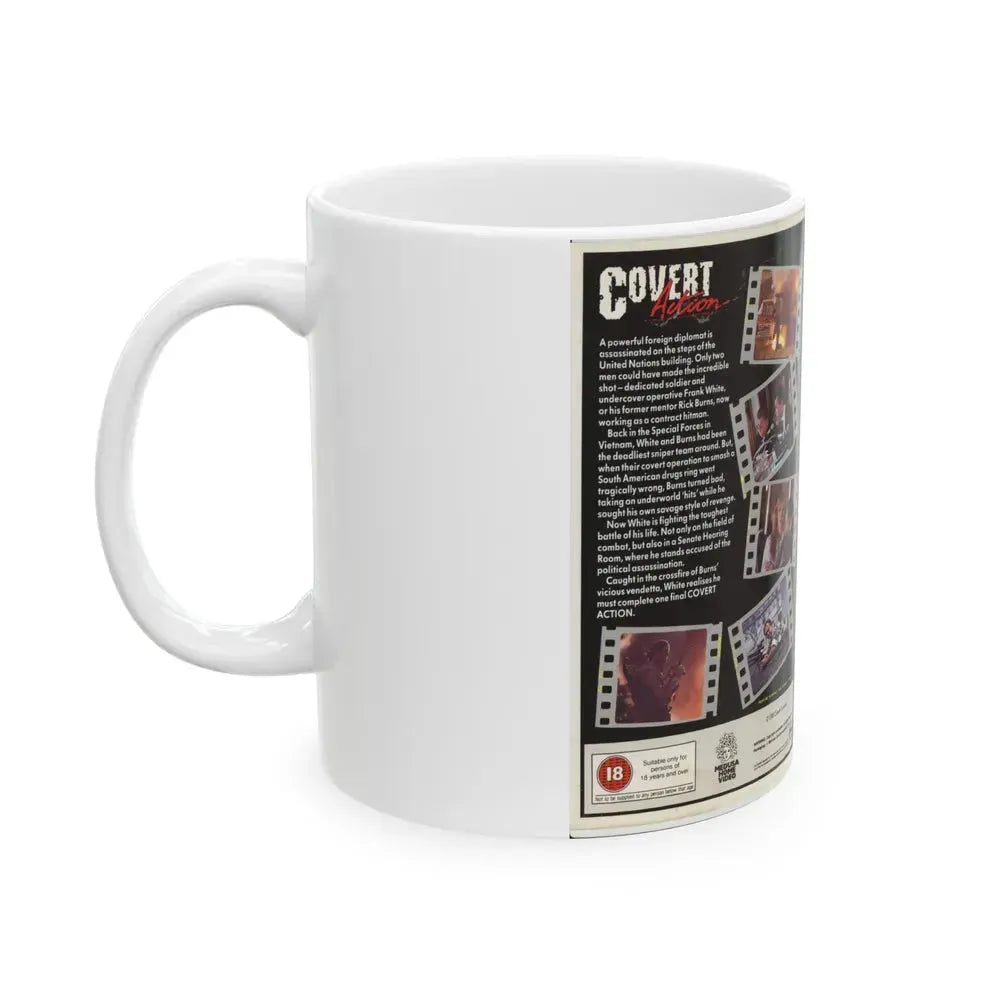 COVERT ACTION (VHS COVER) - White Coffee Mug - Go Mug Yourself