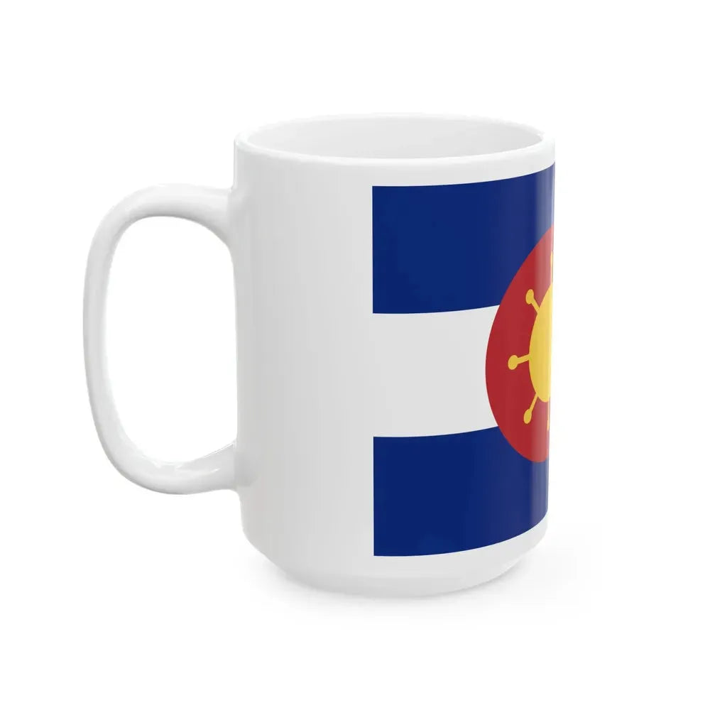 Covid-19 flag of Colorado (United States) White Coffee Mug - Go Mug Yourself
