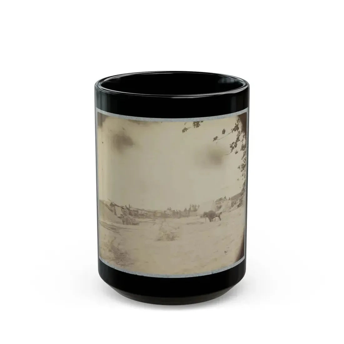 Cowan's Independent Battery, 1st N.Y., Inside One Of The Rebel Forts In Front Of Petersburg, 24th June 1864 (U.S. Civil War) Black Coffee Mug 15oz - Go Mug Yourself