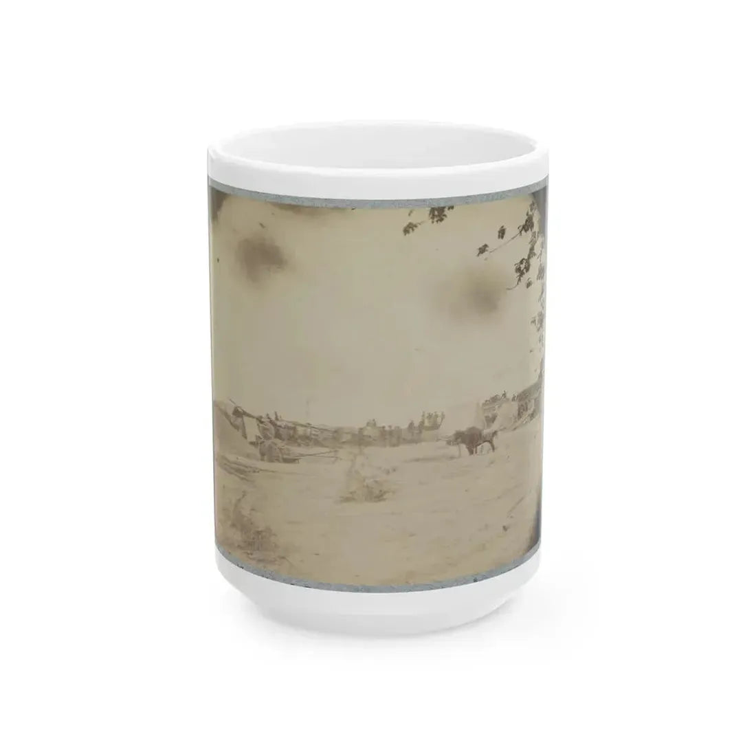 Cowan's Independent Battery, 1st N.Y., Inside One Of The Rebel Forts In Front Of Petersburg, 24th June 1864 (U.S. Civil War) White Coffee Mug 15oz - Go Mug Yourself