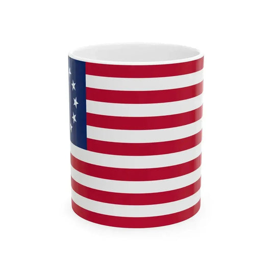 Cowpens Flag (United States) White Coffee Mug 11oz - Go Mug Yourself