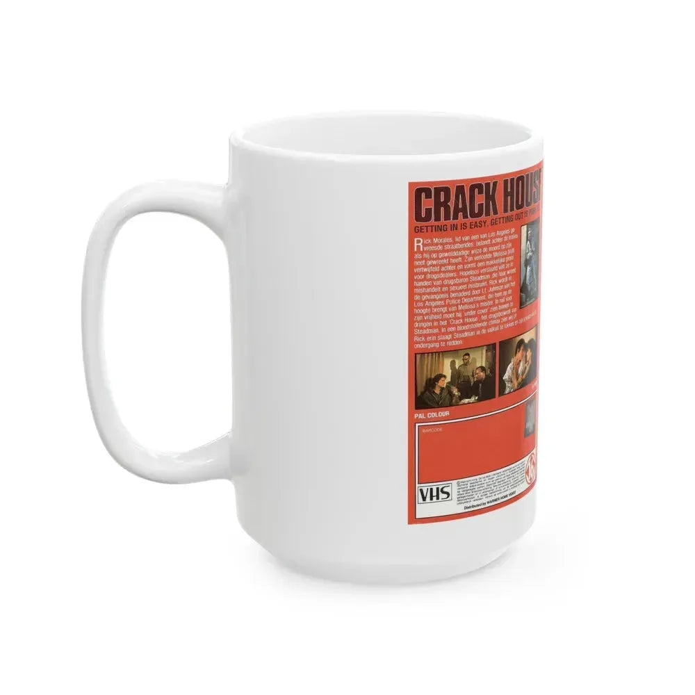 CRACK HOUSE (VHS COVER) - White Coffee Mug - Go Mug Yourself