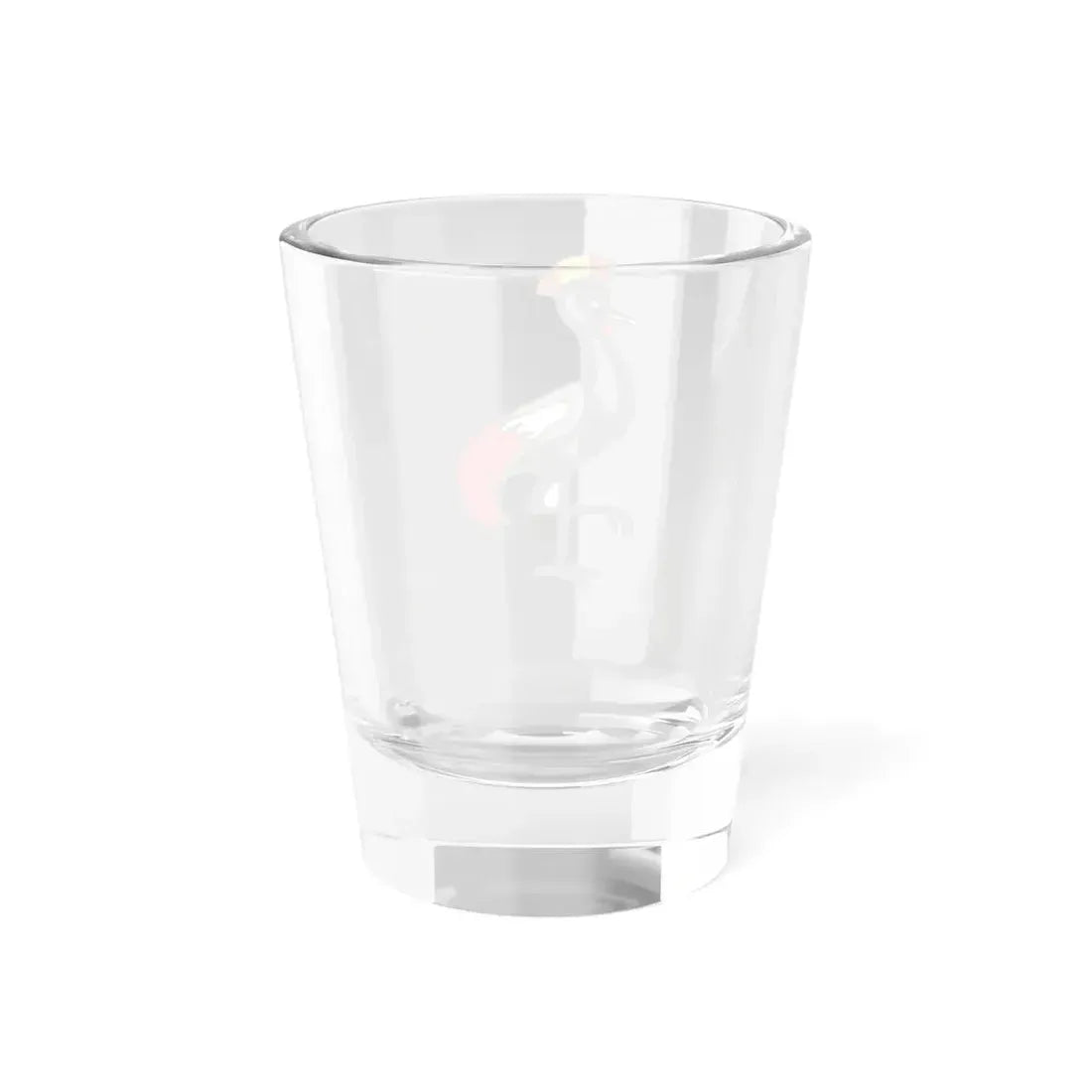 Crane within Flag of Uganda (Uganda) Shot Glass 1.5oz - Go Mug Yourself
