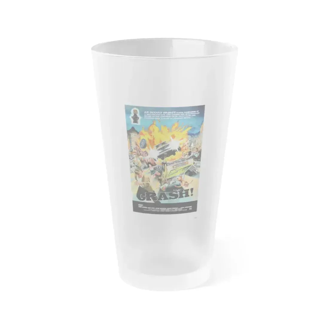 CRASH 1977 Movie Poster - Frosted Pint Glass 16oz 16oz Frosted - Go Mug Yourself