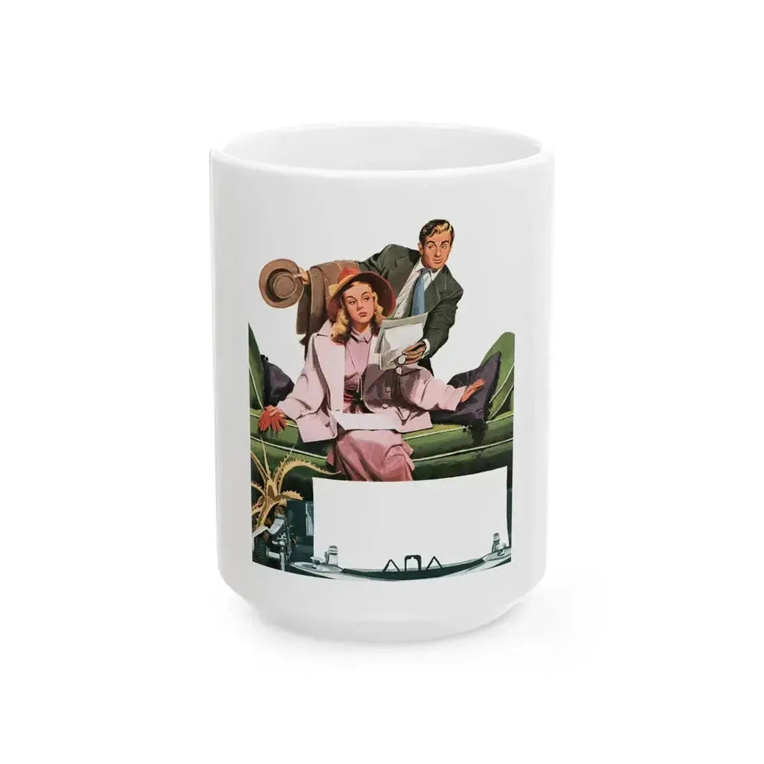 Creative In California by Russell Begg, Collier's magazine, 1949 - White Coffee Mug 15oz - Go Mug Yourself