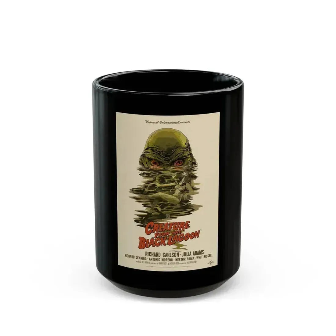 CREATURE FROM THE BLACK LAGOON (10) 1954 Movie Poster - Black Coffee Mug 15oz - Go Mug Yourself