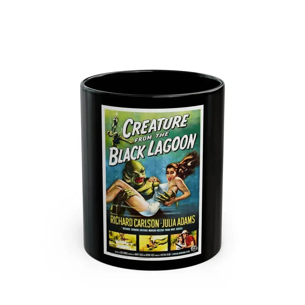 CREATURE FROM THE BLACK LAGOON 1954 Movie Poster - Black Coffee Mug 11oz - Go Mug Yourself