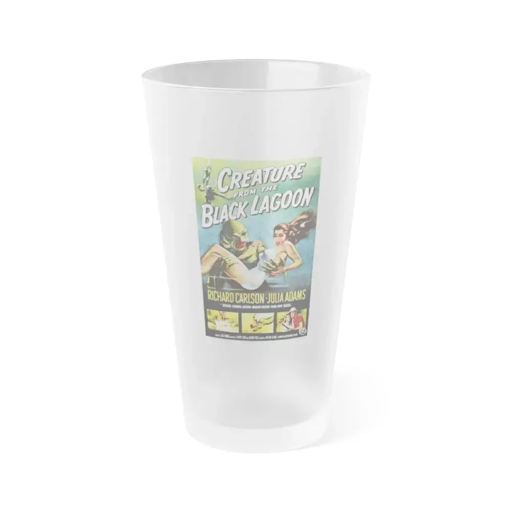 CREATURE FROM THE BLACK LAGOON 1954 Movie Poster - Frosted Pint Glass 16oz 16oz Frosted - Go Mug Yourself