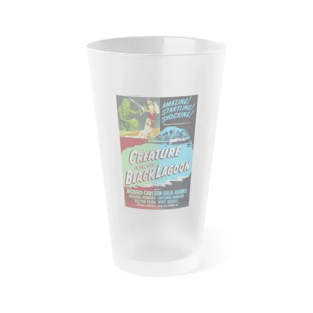 CREATURE FROM THE BLACK LAGOON (2) 1954 Movie Poster - Frosted Pint Glass 16oz 16oz Frosted - Go Mug Yourself