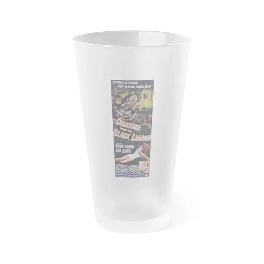 CREATURE FROM THE BLACK LAGOON (5) 1954 Movie Poster - Frosted Pint Glass 16oz 16oz Frosted - Go Mug Yourself