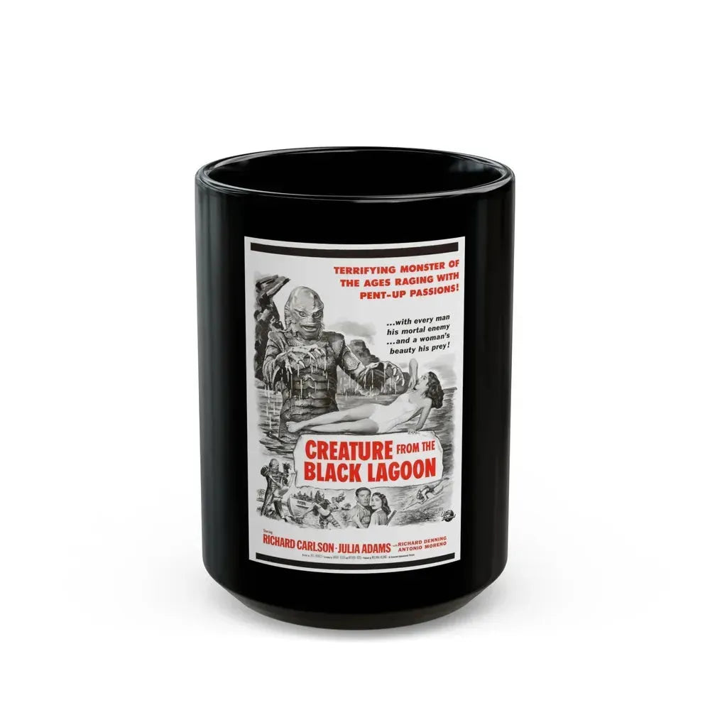 CREATURE FROM THE BLACK LAGOON (8) 1954 Movie Poster - Black Coffee Mug 15oz - Go Mug Yourself