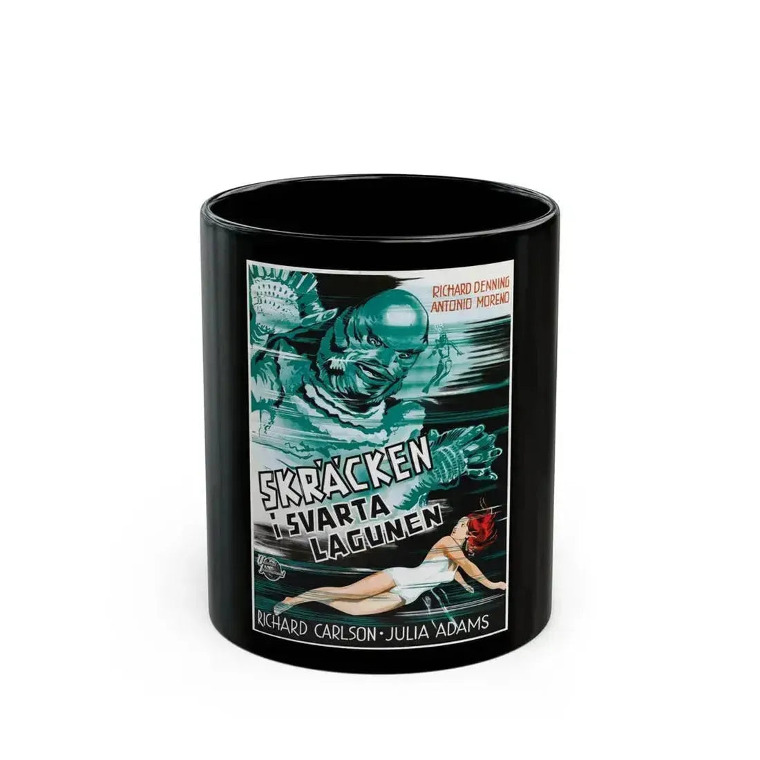 CREATURE FROM THE BLACK LAGOON (FOREIGN) 1954 Movie Poster - Black Coffee Mug 11oz - Go Mug Yourself