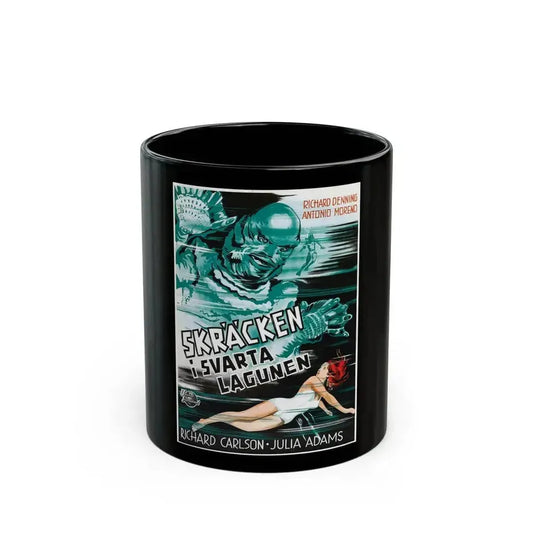 CREATURE FROM THE BLACK LAGOON (FOREIGN) 1954 Movie Poster - Black Coffee Mug 11oz - Go Mug Yourself