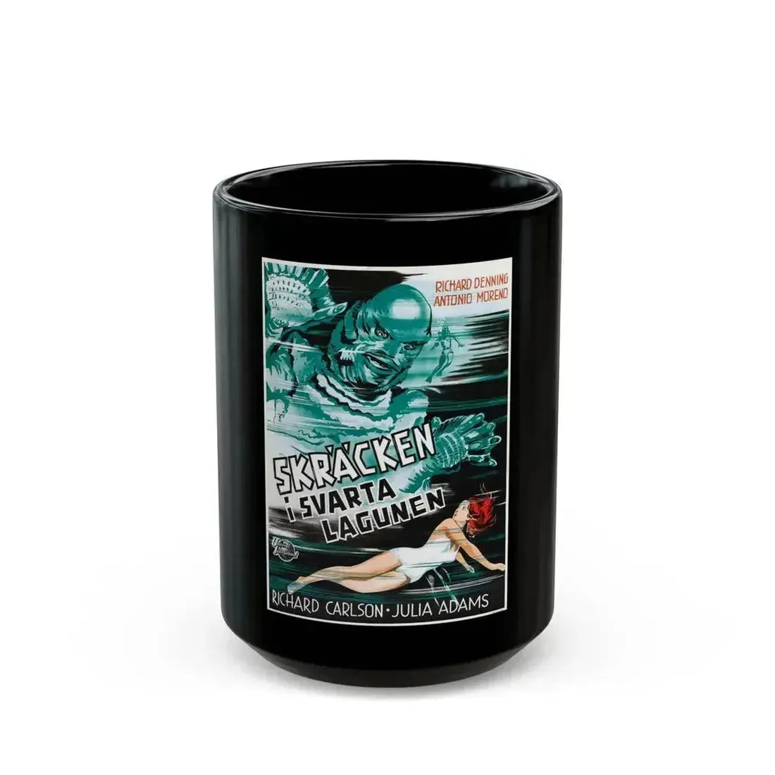 CREATURE FROM THE BLACK LAGOON (FOREIGN) 1954 Movie Poster - Black Coffee Mug 15oz - Go Mug Yourself