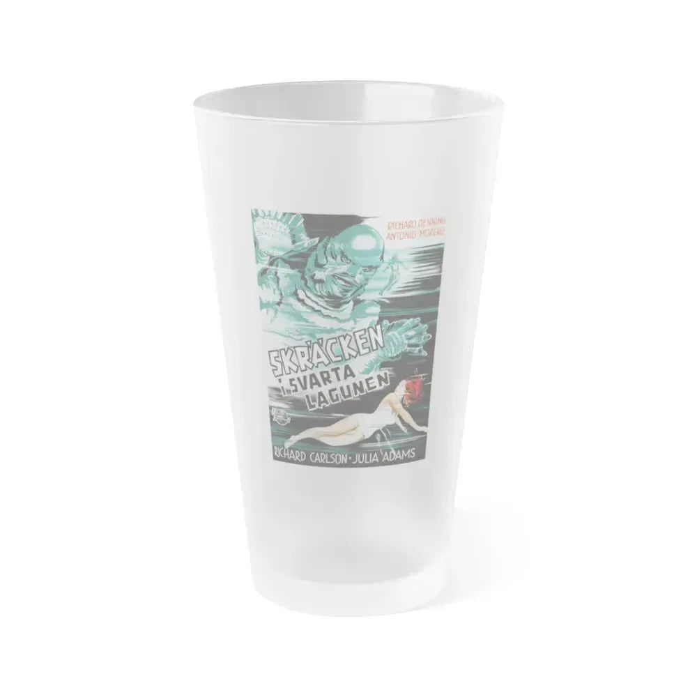 CREATURE FROM THE BLACK LAGOON (FOREIGN) 1954 Movie Poster - Frosted Pint Glass 16oz 16oz Frosted - Go Mug Yourself